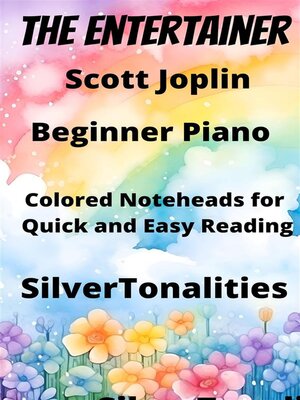 cover image of The Entertainer Beginner Piano Sheet Music with Colored Notation